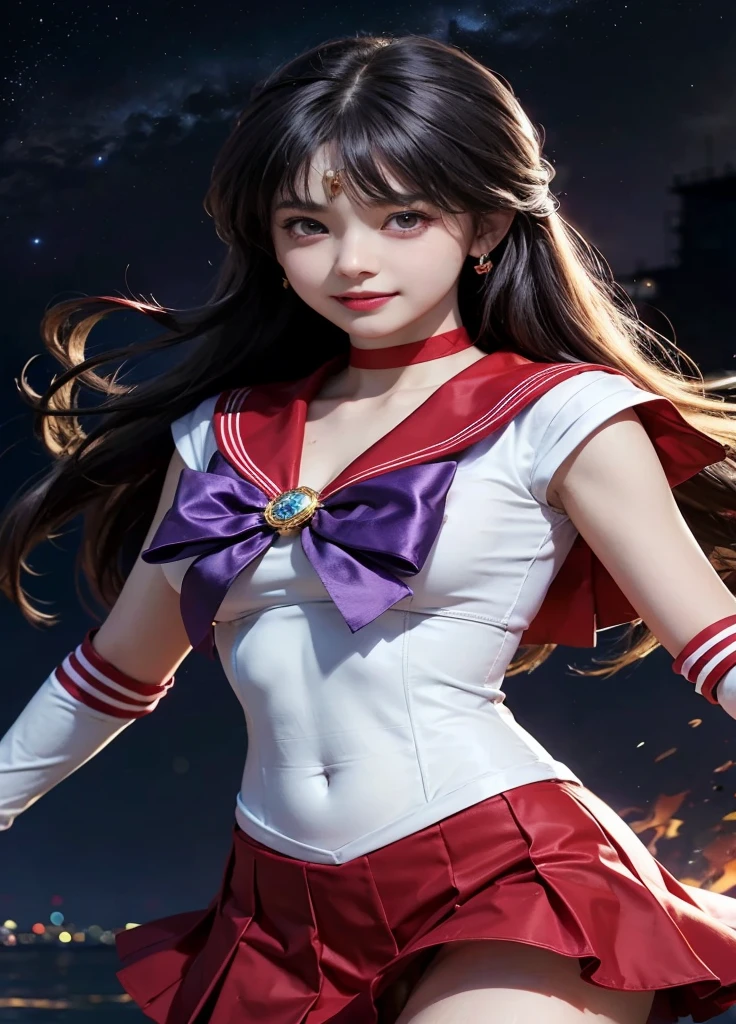 1 Girl,Long Hair, (high quality,8K,Black Hair, Realistic, Purple Hair!!!!!, 最high quality, Purple Hair, Purple dyed hair, lumasterpiece,Very detailed, Confused)1.5,((Summer 1, tiara, Sailor Warrior Uniforms, White gloves, Red Sailor Collar, Red Skirt)),City of night,White gloves,Purple ribbon,Purple eyes,masterpiece,最high quality,High resolution,Same 1,tiara,Sailor Warrior Uniforms,White gloves,Red Sailor Collar,Red Skirt,Star Choker,Elbow hand pockets,Pleated skirt,barefoot,Purple ribbon,space,moon,Cowboy Shot,smile,Flame Bow,(((((((nsfw))))),nsfw, (spread pussy:1.3)