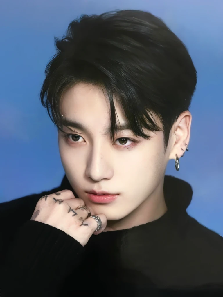 Jungkook, BTS group, kpop idol portrait, realism artistic style, beautiful androgynous prince, bts, delicate androgynous prince, inspired by jungkook jeon young pale angel