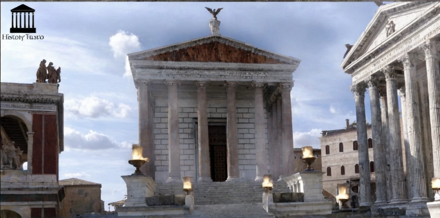 arafed structure with columns in a city with a sky background, roman columns, roman architecture, roman pillars, roman monuments, ancient rome, rome backdrop, eternal city, greek-esque columns and ruins, by Tom Wänerstrand, old roman style, columns, marble columns in background, ( ( ruins of ancient rome ) ), ruins, rome, giant columns