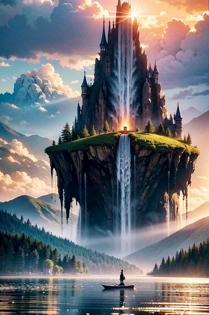 masterpiece, best quality, high quality, Extremely detailed CG Unity 8K wallpaper, landscapes, perfect reflection, stunning water surfaces. outdoor, Sky, cloud, dusk, no humans, castle, Gothic, Mountain, landscape, water, trees, blood moon, waterfall, cliff, nature, lake, river, cloudy Sky, Detail enhancement, Detail enhancement, no defects. Award-winning photography, Bokeh, depth of field, high dynamic range, bloom, Color difference, photorealism, Very detailed, complex, high detail, dramatic, Castlevania,
