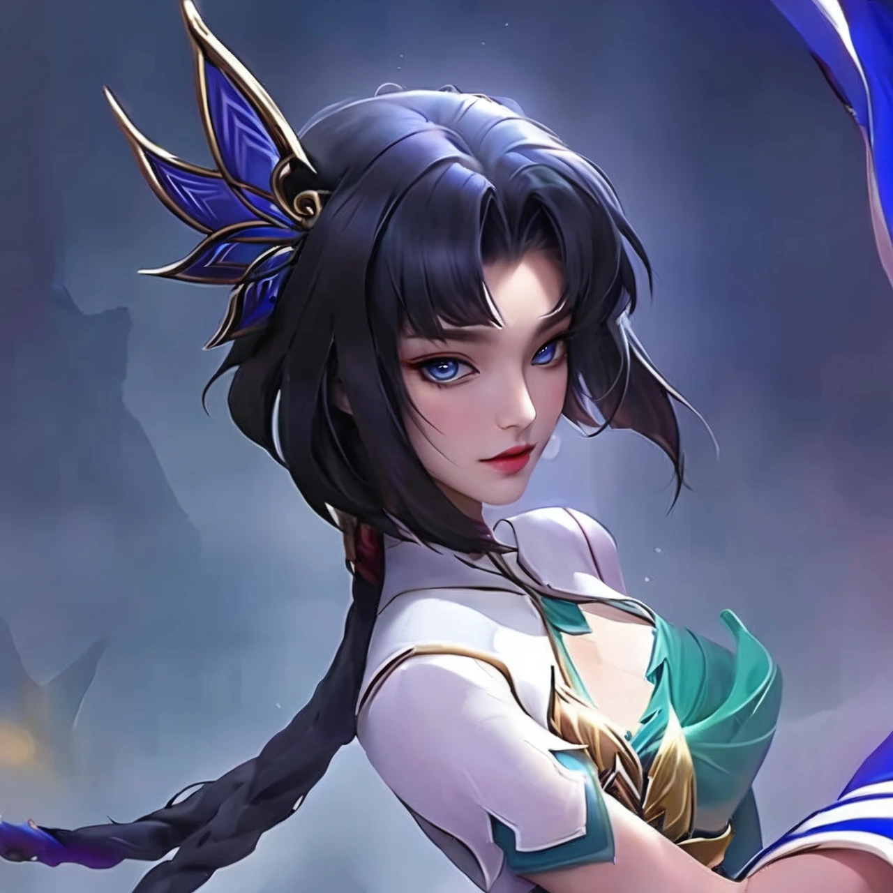 (1 female:1.5), solo, wearing gambeson, ((rune tattoos)), ((Face tattoos)), detailed elf druid girl, slim body, (smirk:1.1), (nose blush:1.1), (big blue eyes:1.1), (blond hair:1.1), beautiful detailed face, messy hair, cinematic lighting, shot on canon 5d, Greg Rutkowski, Yoji Shinkawa:0.6,