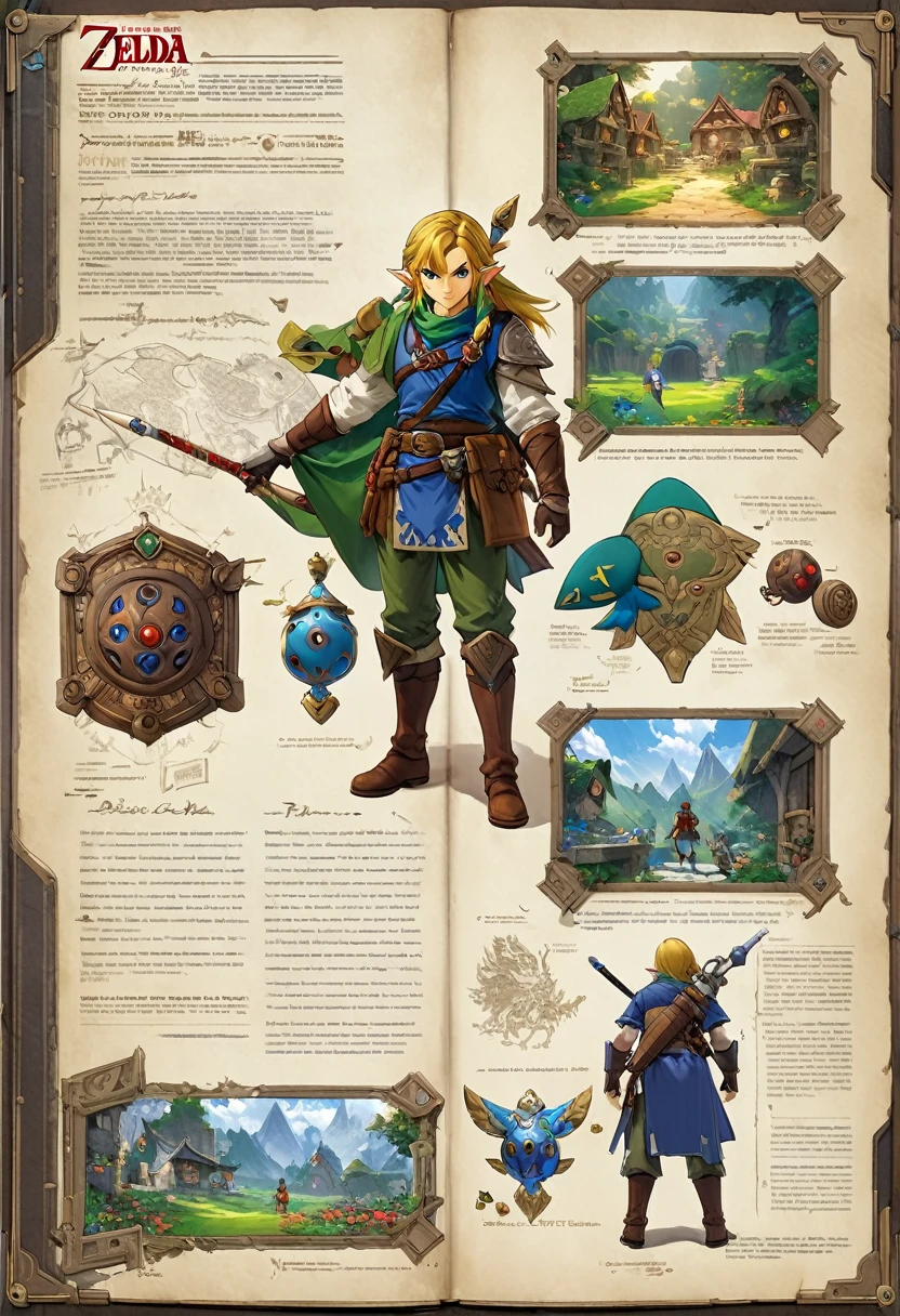 《The Legend of Zelda》《Ocarina of Time》The unique charm of the famous action role-playing game series. Masterpieces of gameplay and art design. Highly detailed concept art. Highly detailed digital art. 