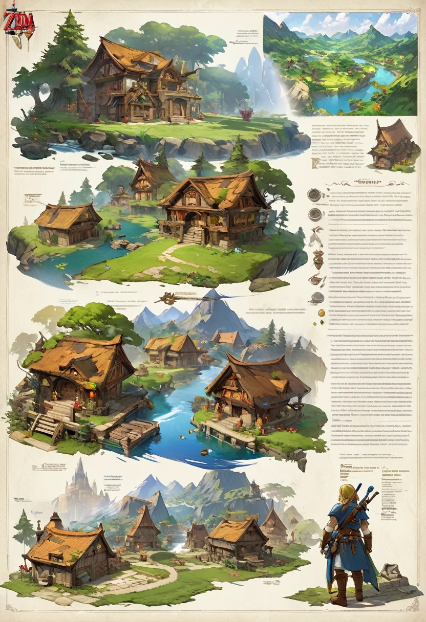 《The Legend of Zelda》《Ocarina of Time》The unique charm of the famous action role-playing game series. Masterpieces of gameplay and art design. Highly detailed concept art. Highly detailed digital art.