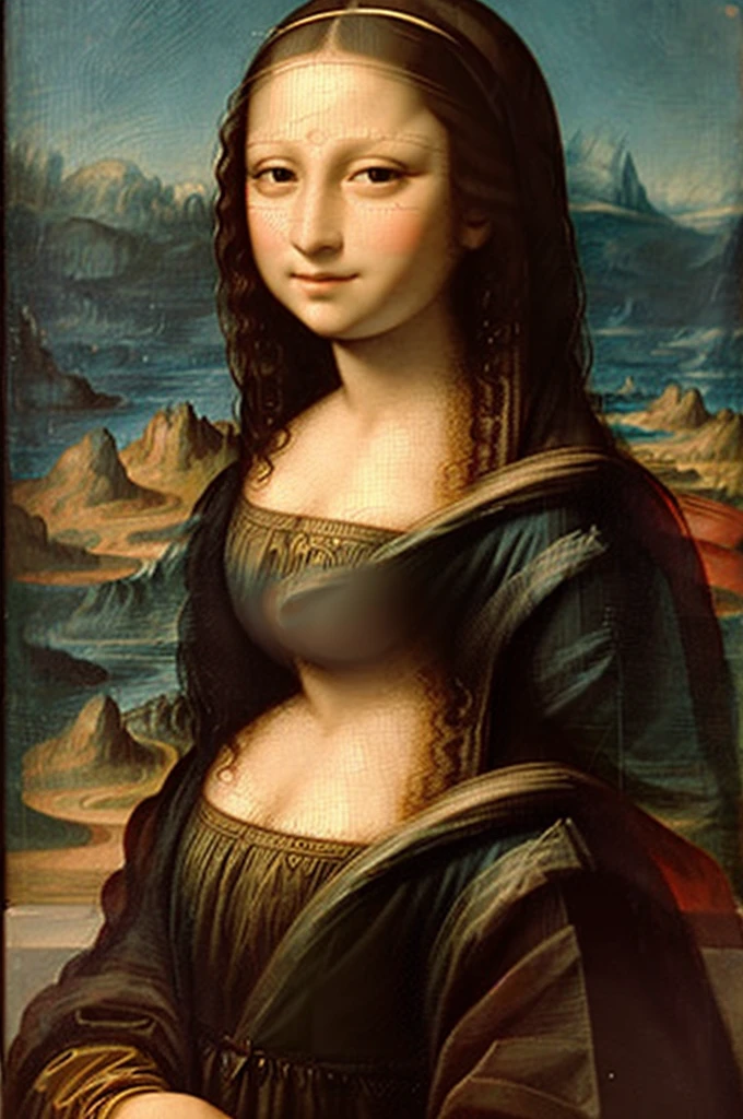 Generate a live-action version of the Mona Lisa painting