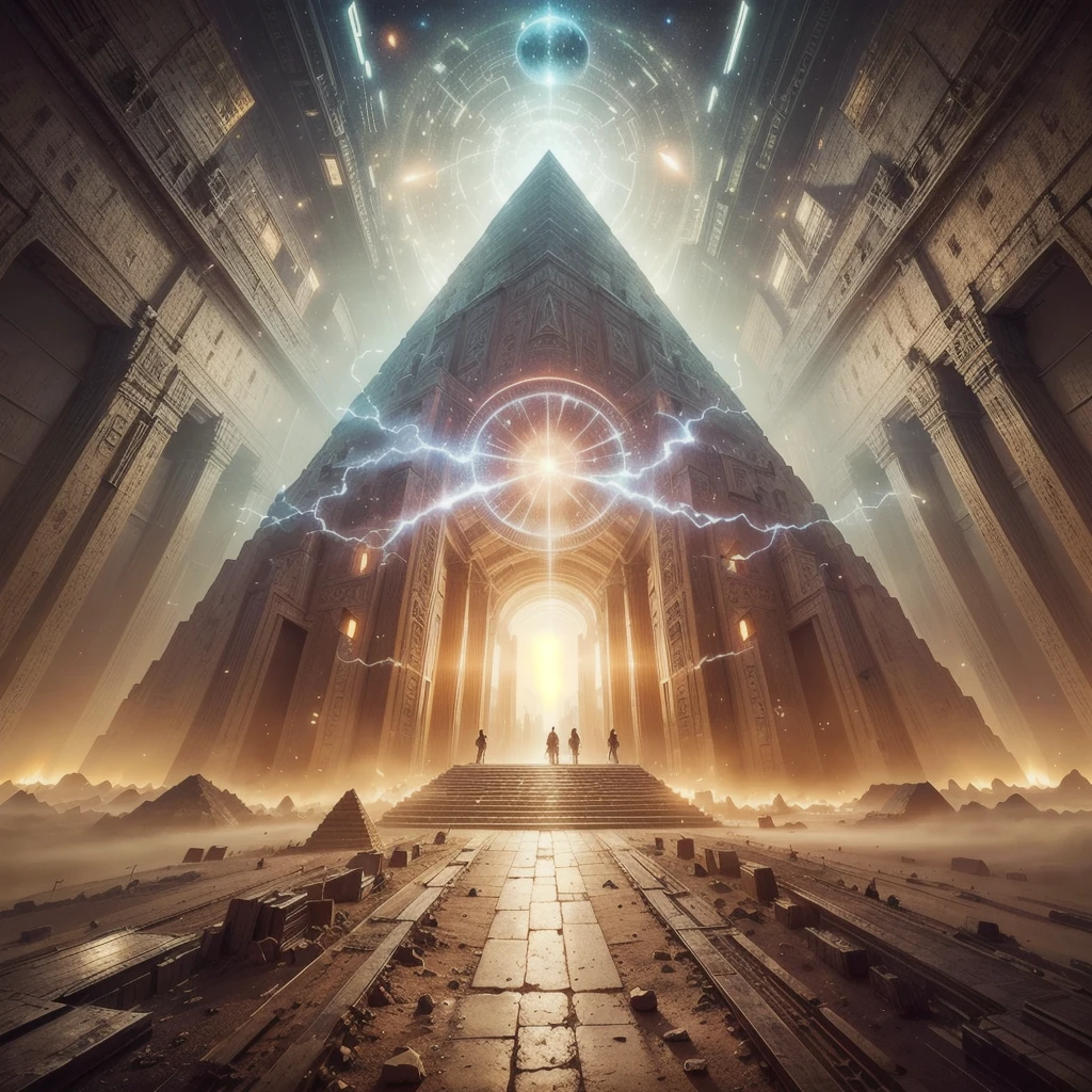 A large pyramid with a door leading to a bright light, entrance to the ethereal realm, galactic temple, portal to the ethereal realm, portal piramidal, dmt temple, Gateway to another dimension, symmetrical epic fantasy art, interdimensional lightning, Doors that are cosmic portals, images from another world, dimensional portal, by Beeple, Gateway to another universe, a large pyramid with a door leading to a bright light, digital art by Beeple, cgsociety contest winner, digital art, entrance to the ethereal realm, galactic temple, portal to the ethereal realm, portal piramidal, dmt temple, Gateway to another dimension, symmetrical epic fantasy art, interdimensional lightning, Doors that are cosmic portals, images from another world

Una gran pirámide de la que sale una luz brillante, portal piramidal, Doors that are cosmic portals, ancient alien portal, galactic temple, by Beeple, Gateway to another universe, glowing magic time portal, spirits leaving the portal, images from another world, Beeple and Mike Winkelmann, portal to another universe, a large pyramid from which a bright light comes out, digital art by Beeple, shutter, digital art, portal piramidal, Doors that are cosmic portals, ancient alien portal, galactic temple, Gateway to another universe, glowing magic time portal, images from another world, spirits leaving the portal, Beeple and Mike Winkelmann, portal to another universe

