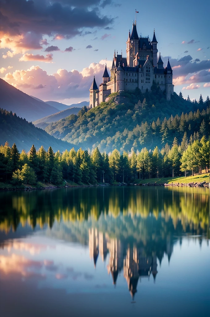 masterpiece, best quality, high quality, Extremely detailed CG Unity 8K wallpaper, landscapes, perfect reflection, stunning water surfaces. outdoor, Sky, cloud, dusk, no humans, castle, Gothic, Mountain, landscape, water, trees, blood moon, waterfall, cliff, nature, lake, river, cloudy Sky, Detail enhancement, Detail enhancement, no defects. Award-winning photography, Bokeh, depth of field, high dynamic range, bloom, Color difference, photorealism, Very detailed, complex, high detail, dramatic, Castlevania,
