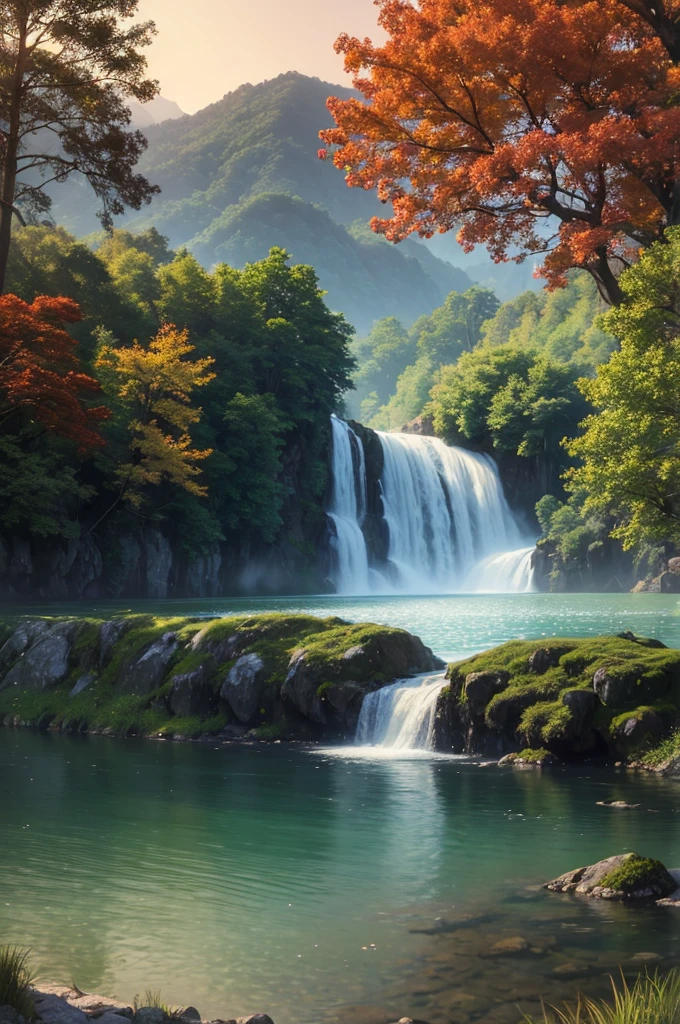 masterpiece, best quality, high quality, Extremely detailed CG Unity 8K wallpaper, landscapes, perfect reflection, stunning water surfaces. outdoor, Sky, cloud, dusk, no humans, castle, Gothic, Mountain, landscape, water, trees, blood moon, waterfall, cliff, nature, lake, river, cloudy Sky, Detail enhancement, Detail enhancement, no defects. Award-winning photography, Bokeh, depth of field, high dynamic range, bloom, Color difference, photorealism, Very detailed, complex, high detail, dramatic, Castlevania,
