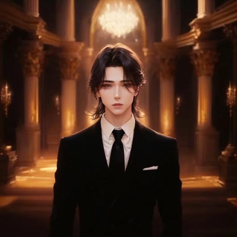 a man in a suit and tie standing in a room, delicate androgynous prince, beautiful androgynous prince, handsome man, key visual of elegant,