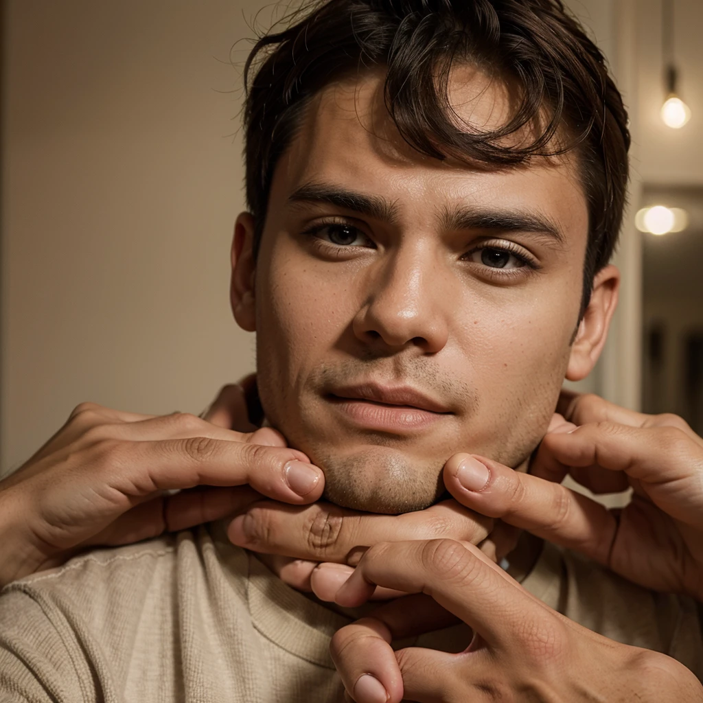 Take a photo of a man who masturbates