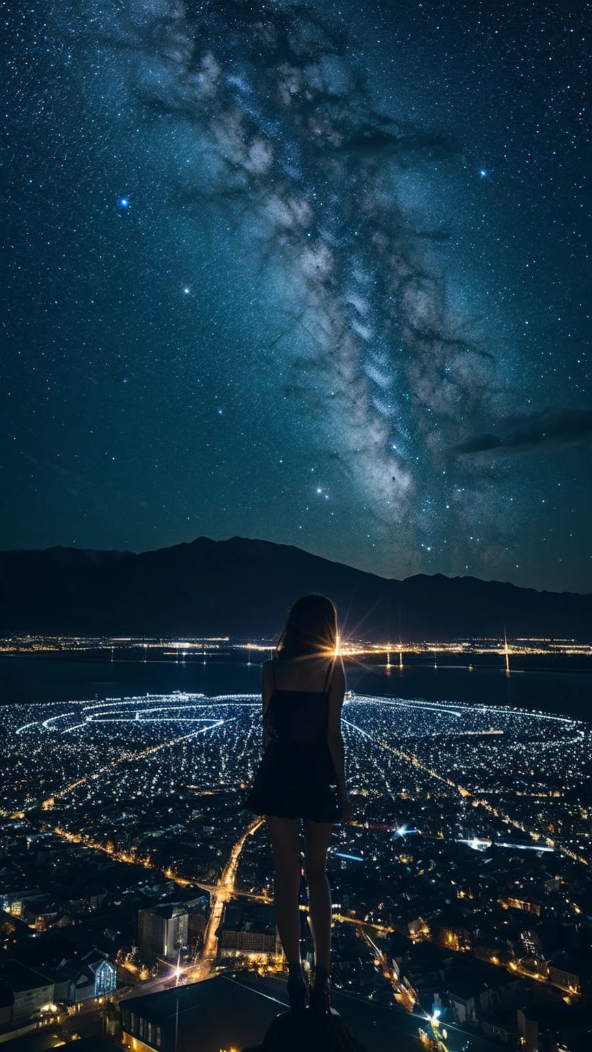 star々The sparkling night sky,Transparency,Spectacular landscapes,A delicate touch