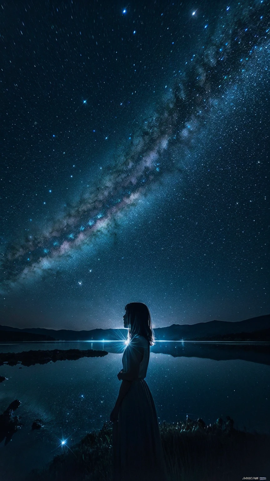 star々The sparkling night sky,Transparency,Spectacular landscapes,A delicate touch