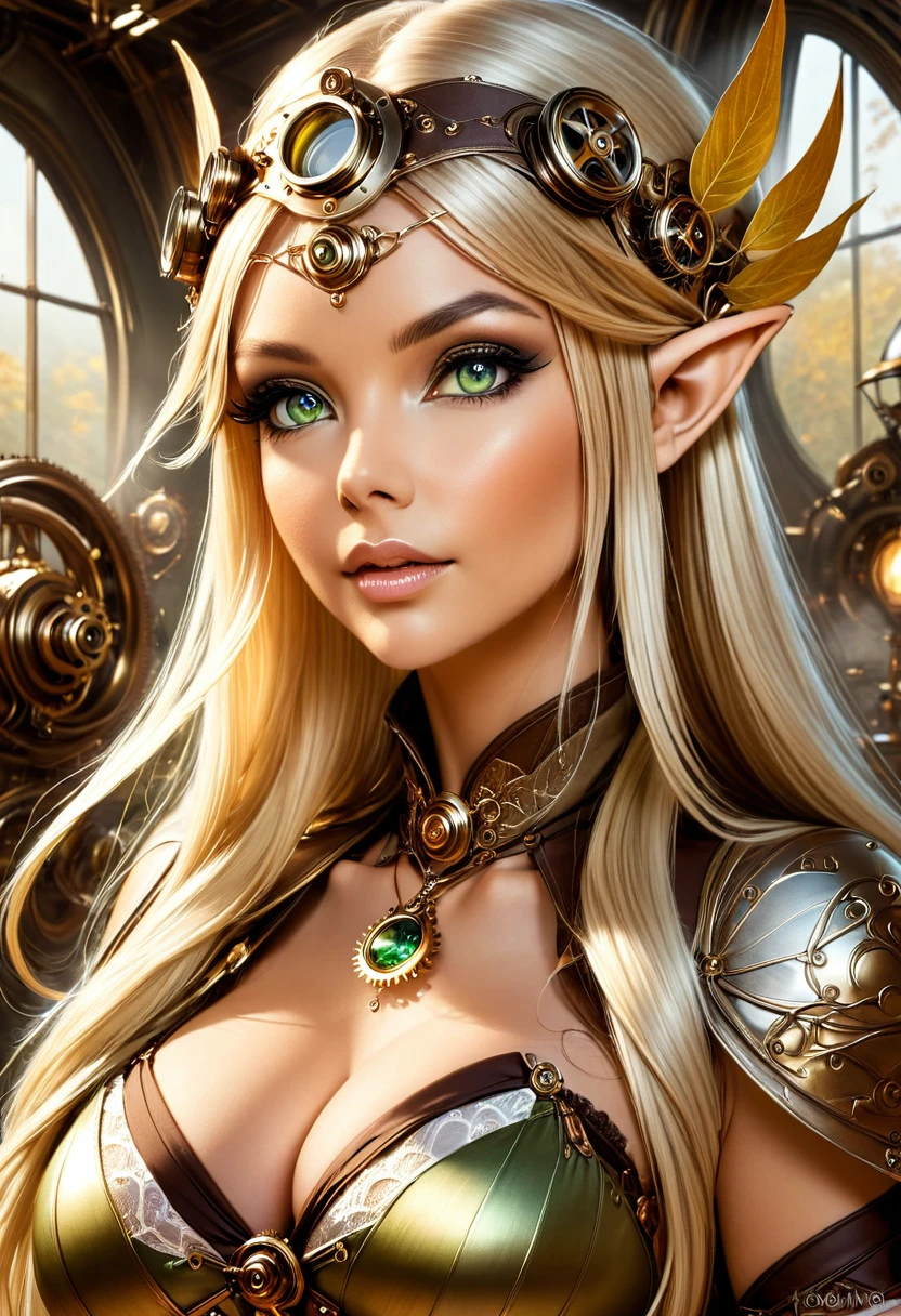 Steampunk elven princess.Steampunk elven princess.