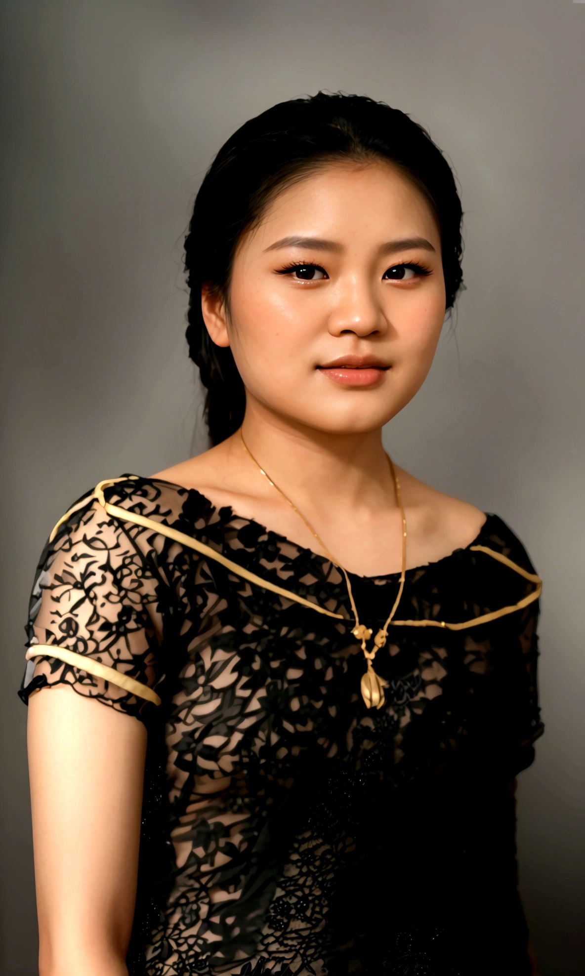 arafed woman in a black dress posing for a picture, mai anh tran, formal portrait, yun ling, photo portrait, kan liu, professional portrait photo, qiu fang, wu liu, close-up professional portrait, zhuoxin ye, mid shot portrait, close up portrait photo, studio portrait photo, mei-ling zhou, professional portrait photograph