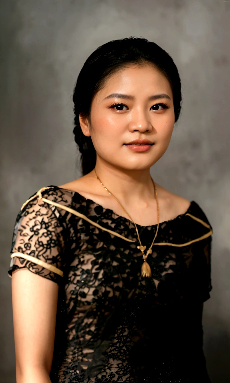 arafed woman in a black dress posing for a picture, mai anh tran, formal portrait, yun ling, photo portrait, kan liu, professional portrait photo, qiu fang, wu liu, close-up professional portrait, zhuoxin ye, mid shot portrait, close up portrait photo, studio portrait photo, mei-ling zhou, professional portrait photograph
