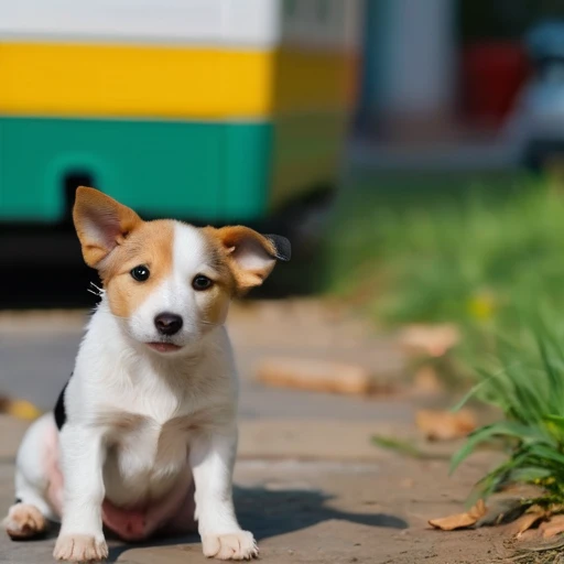 poor stray dog,movie scene,4K,high quality,Touching,Depth of Field,Background blur