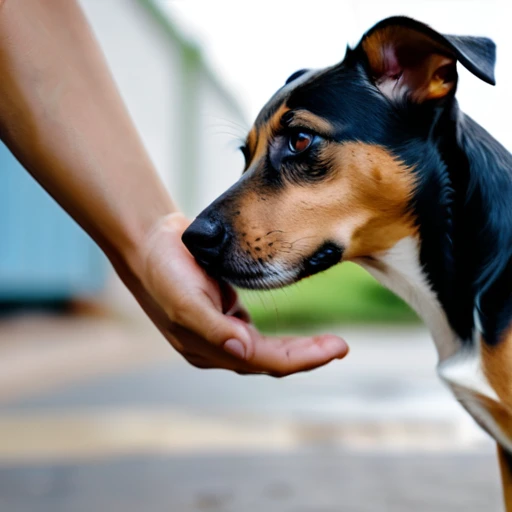 poor stray dog,movie scene,4K,high quality,Touching,Depth of Field,Background blur