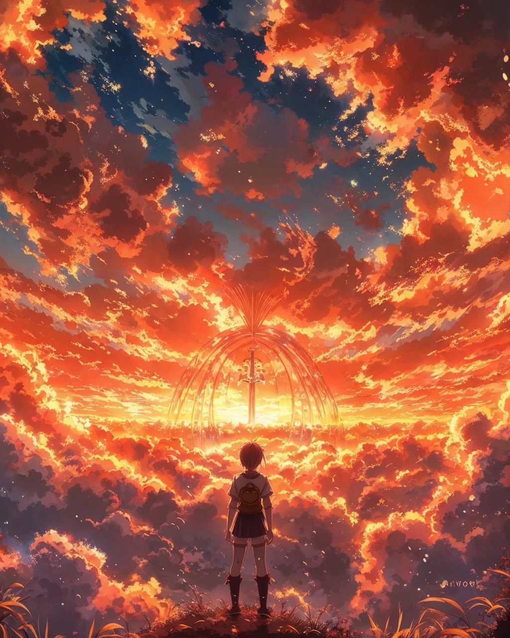 anime anime girl looking up at bubbles floating in the sky, bubbly scenery, anime background, anime background art, colorful anime movie background, anime wallpaper 4 k, anime wallpaper 4k, anime art wallpaper 4 k, anime art wallpaper 4k, beautiful anime scene, anime art wallpaper 8 k, 4 k manga wallpaper, 4k anime wallpaper, beautiful anime scenery