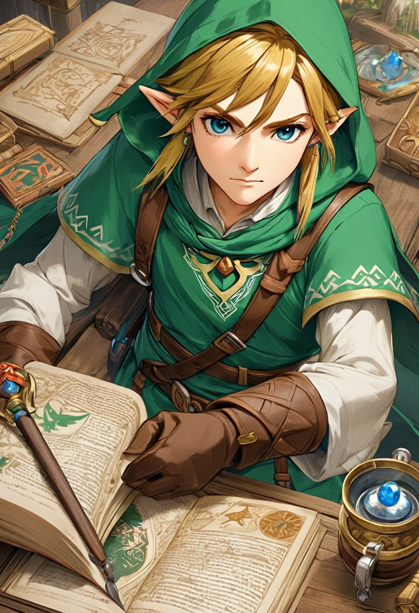 《The Legend of Zelda》《Breath of the wilderness》Brave Hero Link Character Close-up Famous Action RPG Series Unique Charm of Gameplay and Art Design Masterpiece Highly Detailed Concept Art Highly Detailed Digital Art 