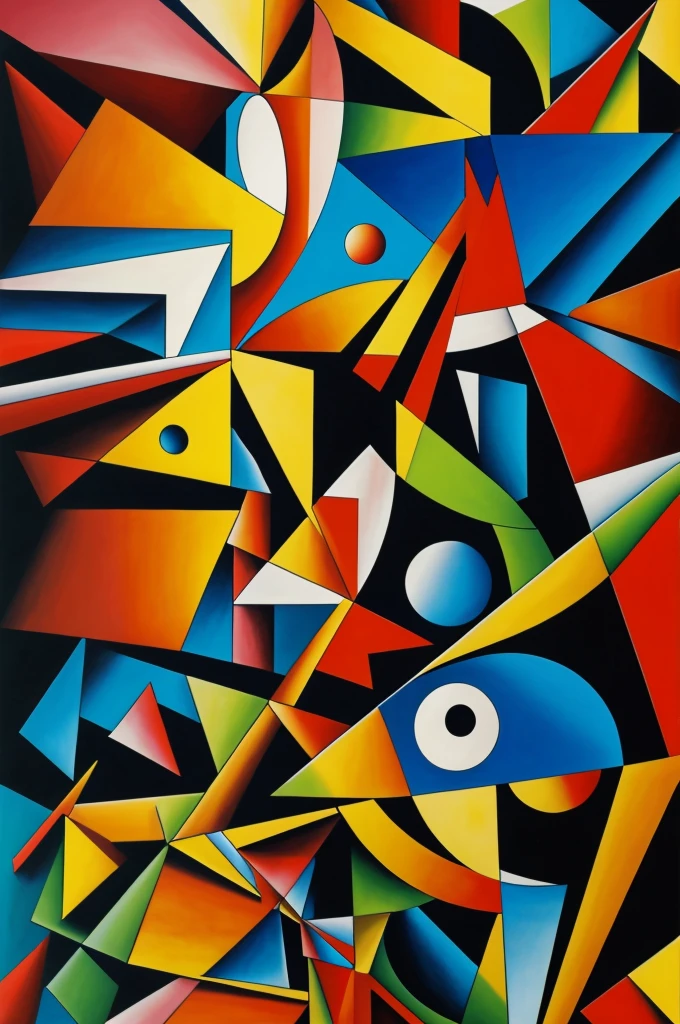 Surrealism cubism combo art 