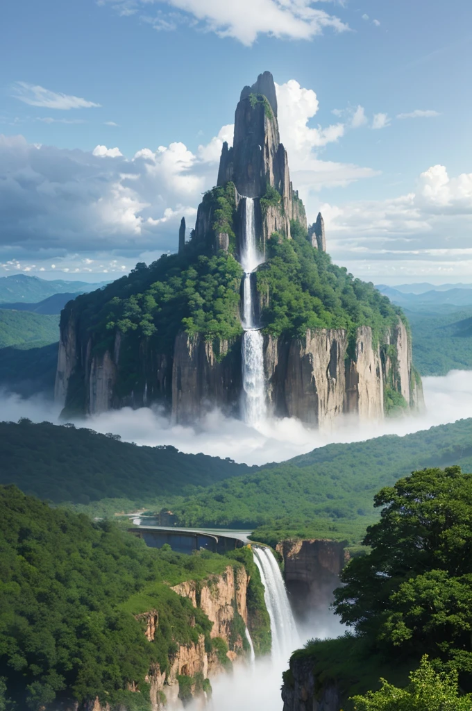 masterpiece, best quality, high quality, Extremely detailed CG Unity 8K wallpaper, landscapes, perfect reflection, stunning water surfaces.
Within the vast and mysterious Amazon rainforest, hidden behind a majestic waterfall, lies the secret city of the Amazons. To access this city, one must pass through the waterfall, revealing an impressive kingdom of ancient castles and majestic ruins, blending advanced technology with the beauty of nature. The city is a protected paradise, where the Amazons live and train, maintaining a deep connection with the flora and fauna around them.
outdoor, Sky, cloud, dusk, no humans, castle, Gothic, Mountain, landscape, water, trees, blood moon, waterfall, cliff, nature, lake, river, cloudy Sky, Detail enhancement, Detail enhancement, no defects. Award-winning photography, Bokeh, depth of field, high dynamic range, bloom, Color difference, photorealism, Very detailed, complex, high detail, dramatic. Brazil