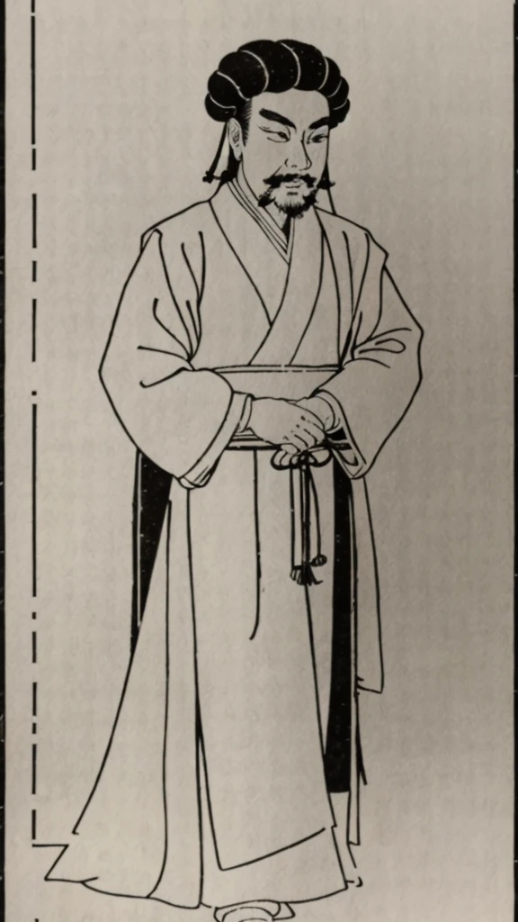Oriental、Man in simple ancient Chinese costume、Highest quality、masterpiece、Ultra-high resolution、(Realistic:1.4)、Game Poster、Three Kingdoms