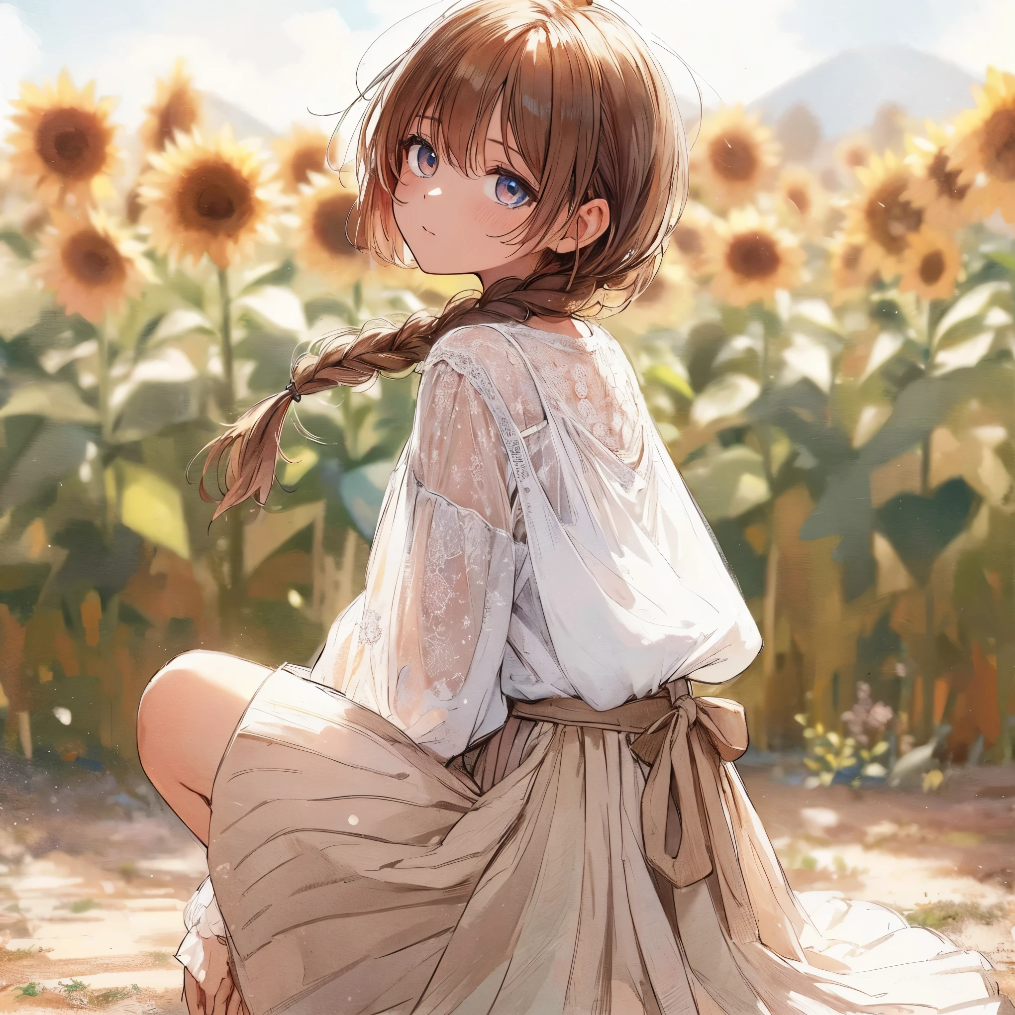 Official art using high-quality hand-drawn watercolor sketch techniques. (best quality,4k,8k,highres,masterpiece:1.2),ultra-detailed,beautiful detailed eyes,A girl with beautiful eyes, everyone, beautiful anime girl, cute anime girl, smooth anime art, anime style, elegant colors, soft lighting, delicate beautiful eyes, very coquettish, (beautiful large breast:1.2), (correct hands:1.2),