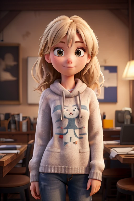 ((best qualityer)), ((work of art)), (detailded), 1 girl, ombro to ombro sweater, 