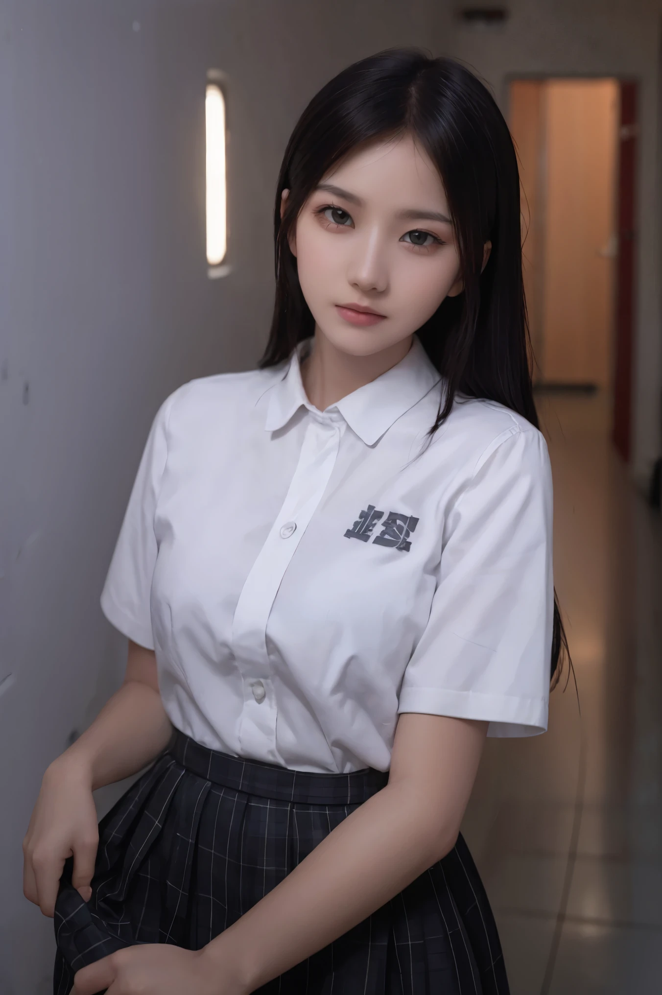 (masterpiece, realistic, best quality, ultra detailed), intricate, professional photography, HDR, High Dynamic Range, (8k UHD), RAW photo, dslr, realistic LUT, cinematic LUT, perfect lighting, professional lighting, cinematic lighting, cinematic shadows, iridescent lighting, Stunning, (1girl:1.2), cute, extreme detailed,(black_hair:1.1), colorful,highest detailed, facing_viewer,
