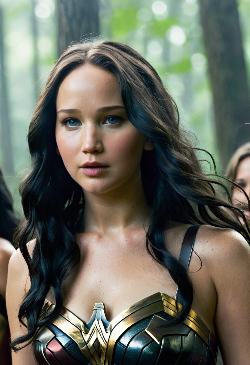 (((Extreme close-up Diaema Wonder Woman(((Jennifer Lawrence))),(((long black hair)))under the mantle of the Amazon warrior Wonder Woman Diaema Wonder Woman frontal images color images Splash))),(((Jennifer Lawrence))),(((black hair Largo))),(((black hair))),(((Diaema Wonder Woman)))