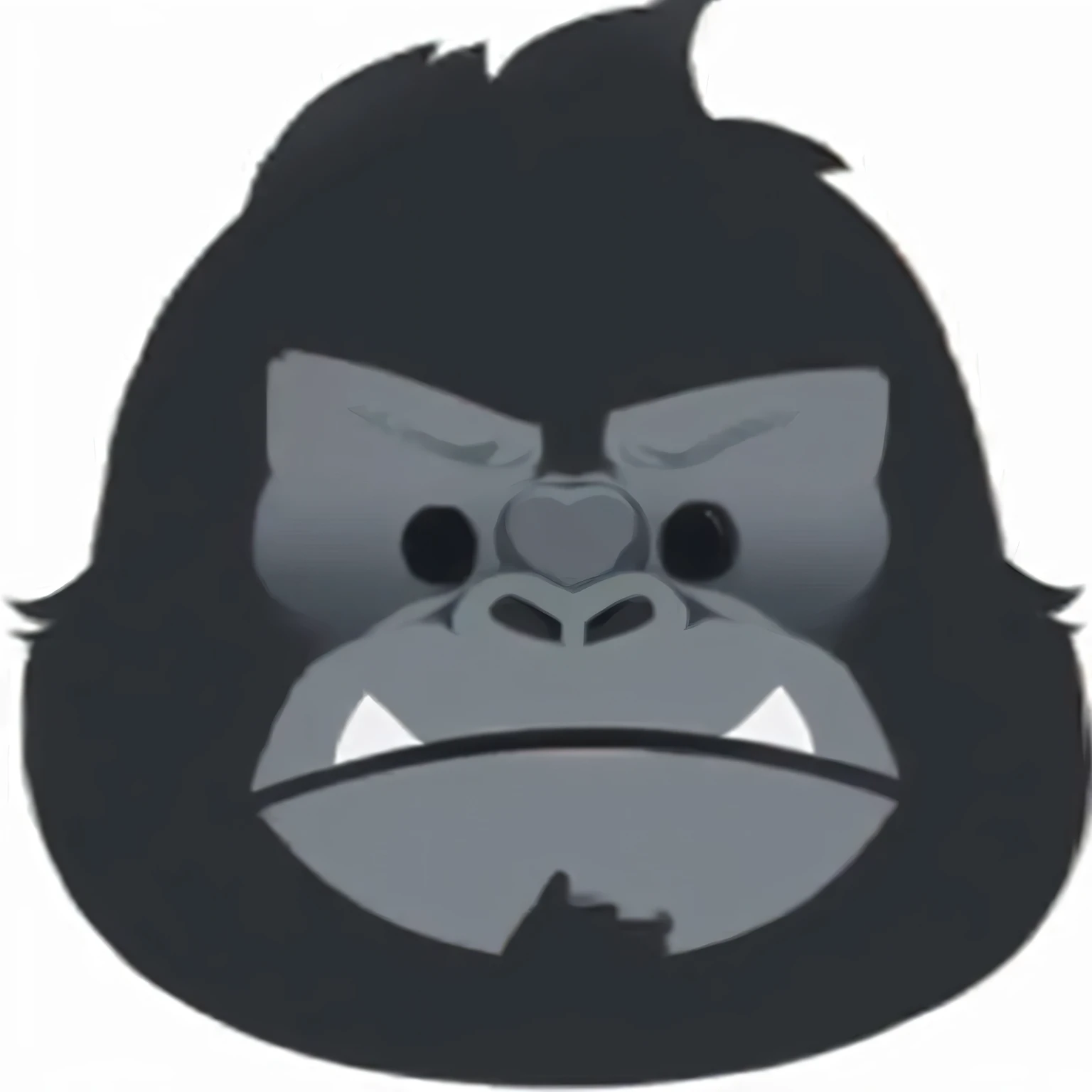 a Gorillas face with a big nose and a big grin, grumpy Gorillas, like Gorillas, Gorillas, Discord profile picture, bored monkey nft, angry bigfoot, monkey, winston the monkey from overwatch, threaten look, King Kong, gapmoe dark, laughing out loud, frown, looking threaten, Looks very threatened, bored monkey, threaten