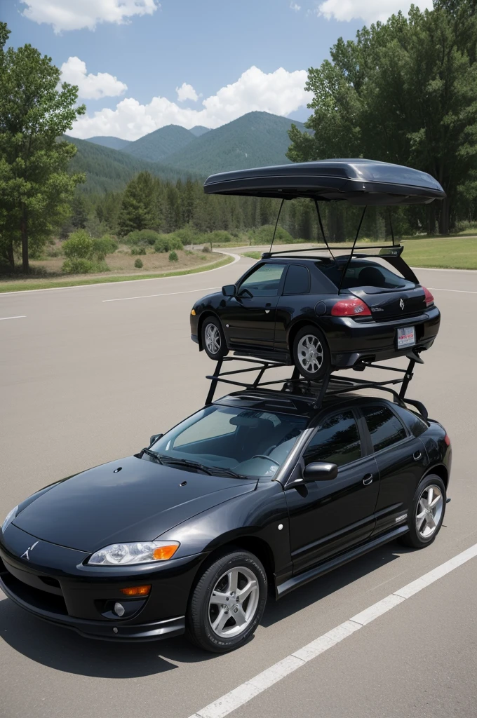 Mitsubishi eclipse 2005 adventurer with luggage rack and lights
