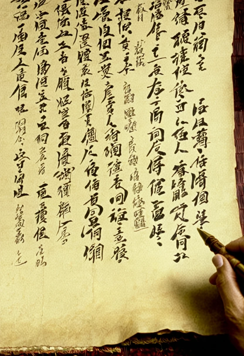 a close up of a chinese writing on a piece of paper, golden chinese text, chinese text, overlaid with chinese text, chinese calligraphic painting, chinese mongolian script, by Liao Chi-chun, by Emperor Huizong of Song, calligraphic poetry, by Kanō Tan'yū, artwork in the style of z.w. gu