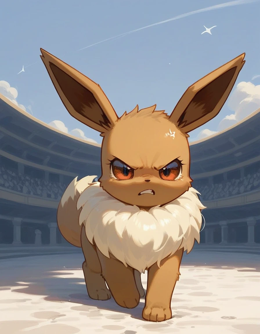 Alone, score_9,score_8_up,score_7_up, male eevee, giant penis, cum, covering.