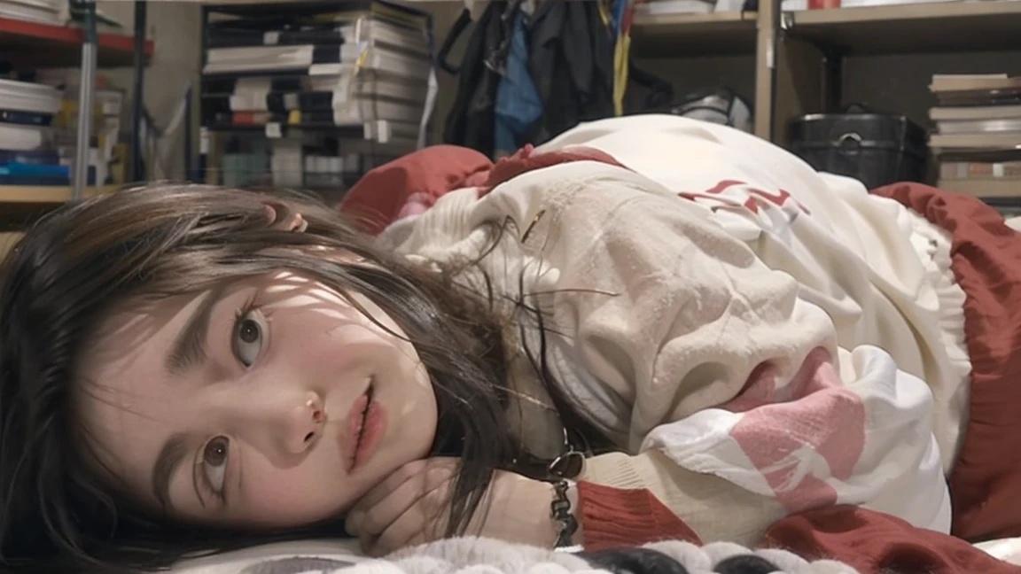 A girl having sex, and it is full of semen