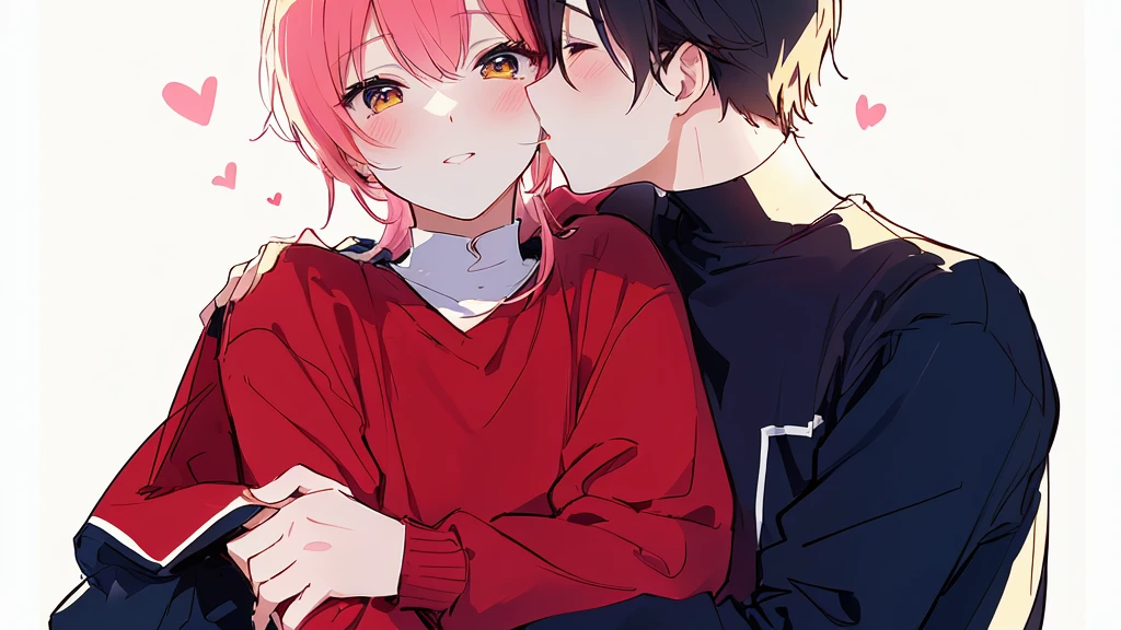 a drawing of two people Embrace each other with their arms around each other, Couple poses, two men Embrace, Embrace each other, marton jula kiss ( kimagu ), High-quality sketch art, Embrace, LGBT Art, cartoon, author:Naka Bokunin, High-quality sketch, this is beautiful, tumblr, Kiss cutely