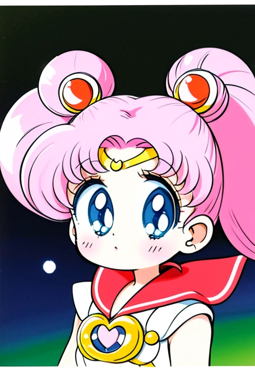 Chibiusa（Sailor Moon）、Anime girl with pink hair and a ribbon in her hair, Cute realistic portrait, Gwaiz, Magical Girl Portrait, Cute Characters, Cute art style, Anime Moe Art Style, MapleStory character art, cute portrait, Cute Anime Girl Portrait, Small person portrait, artwork in the style of Gwaiz, Splash Art Anime 