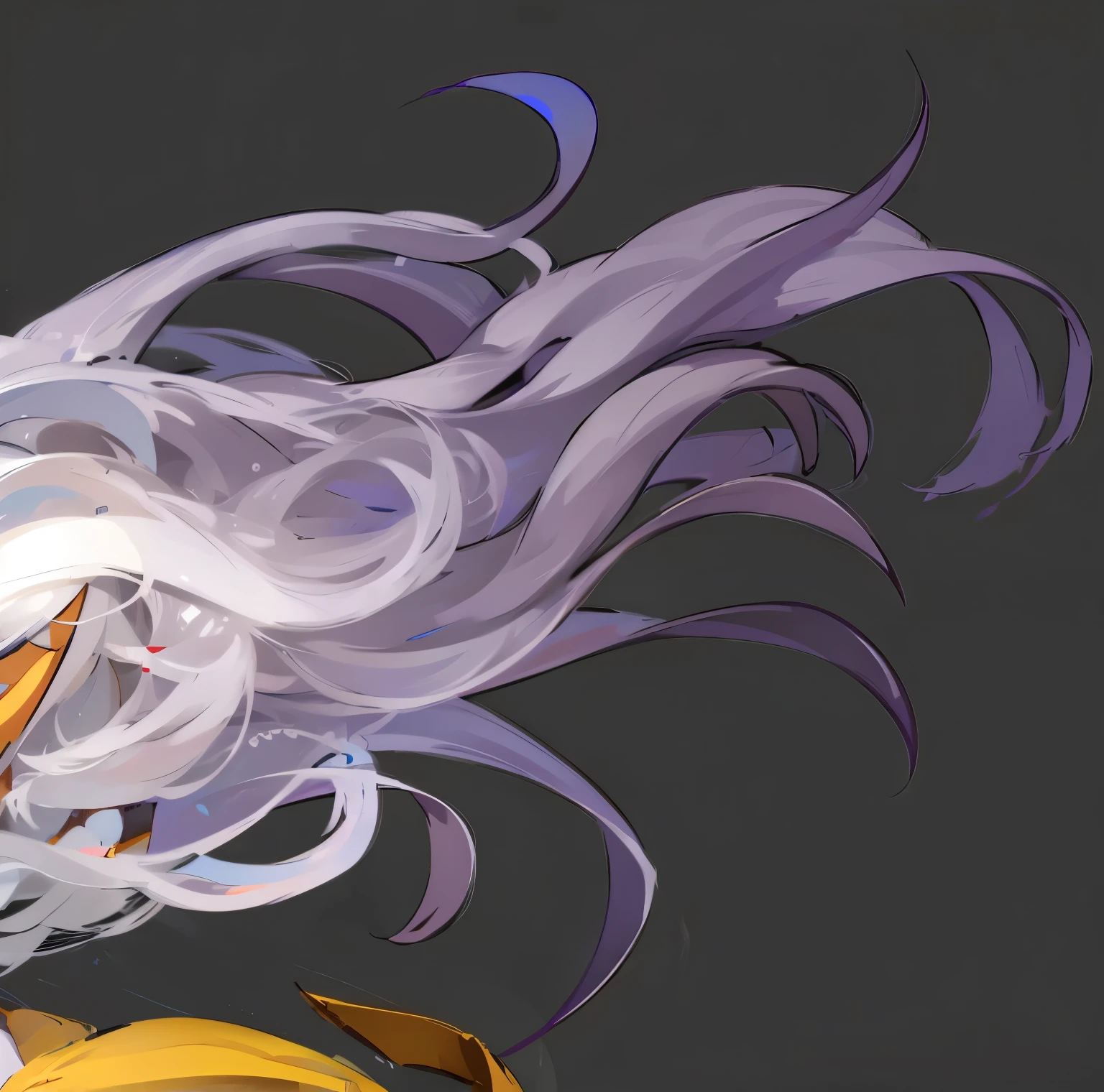 White hair,Floating feeling,High precision 8K