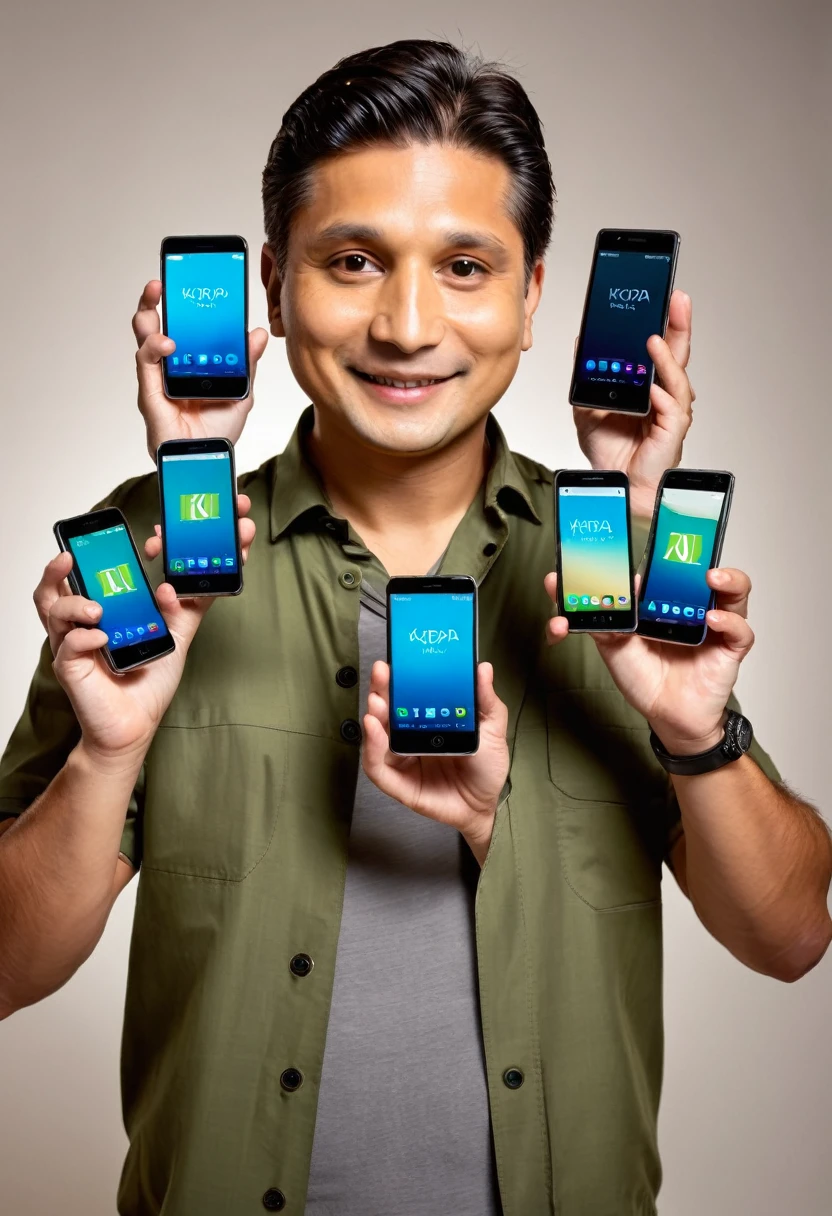 Kappa with 5 smartphones