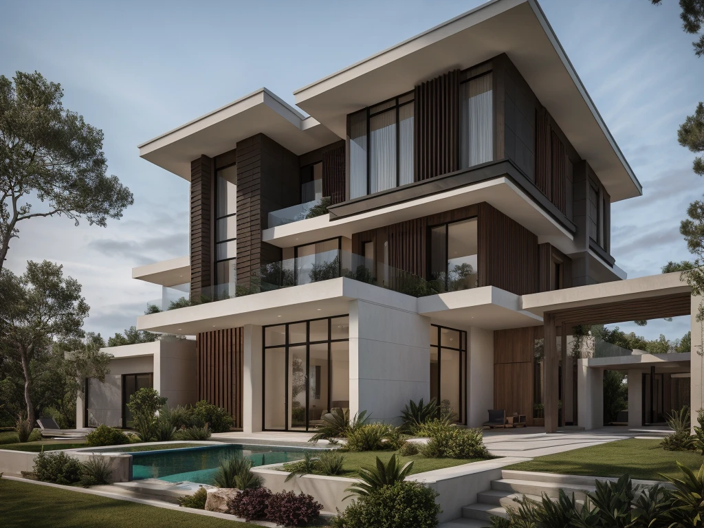 The exterior of modern villa on the hill, masterpiece, photorealistic, best quality, ultra high res, architechture shot, composite construction, piles/stacks, innovative page design,natural light,Vray,
RAW photo, 8k uhd, dslr, soft lighting, high quality, film grain, Fujifilm XT3