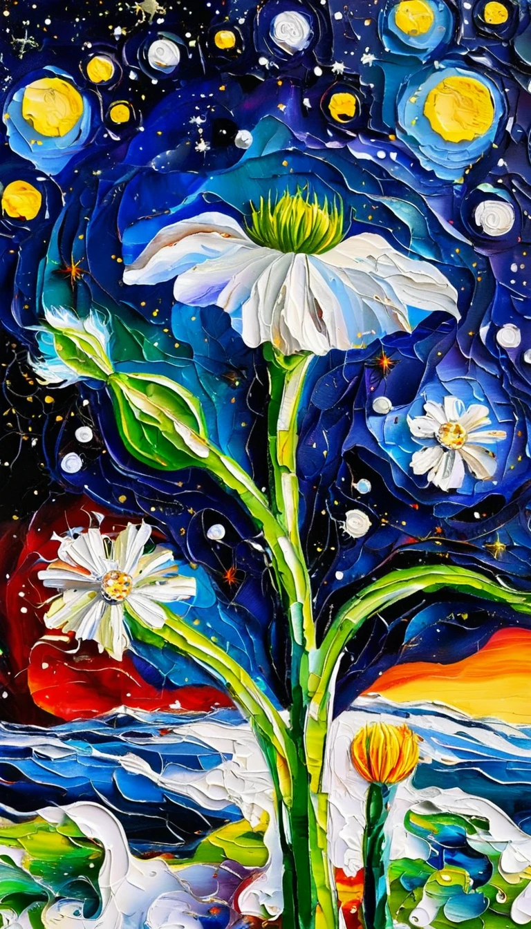 Impasto oil painting,Stacked Textures,Texture,Light and Shadow:microorganism、plant、Marine life、Exquisite eyes、Starry Sky,Stitching together an abstract painting,Describing the inner world of autistic people,3D spatial sense,White Space,interesting,Innocence,Psychedelic Art,Strong contrast between light and dark