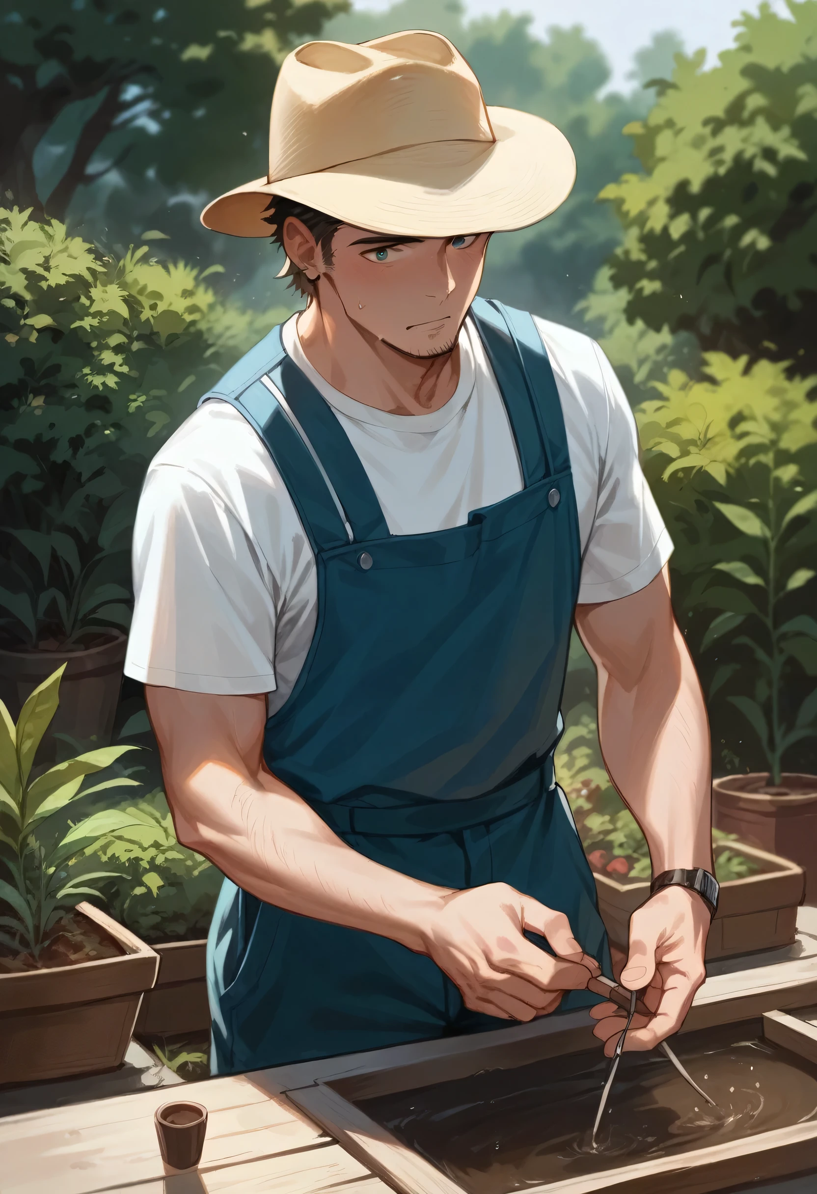 Man planting
