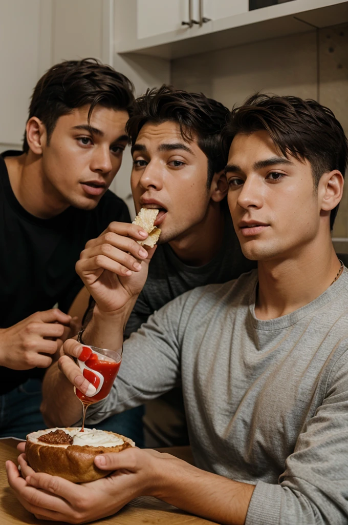 Guys are eating