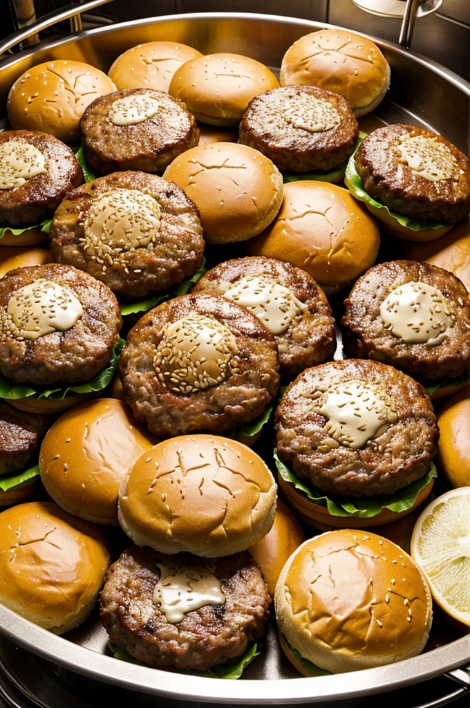 a shower of hamburgers