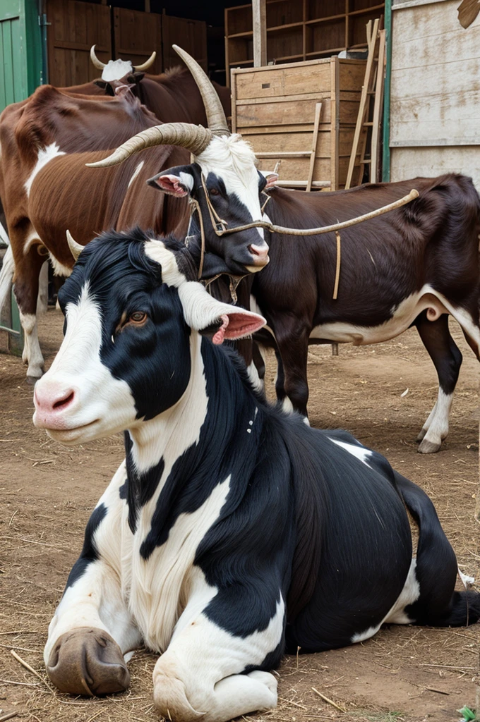 Create a morden cow & goat market