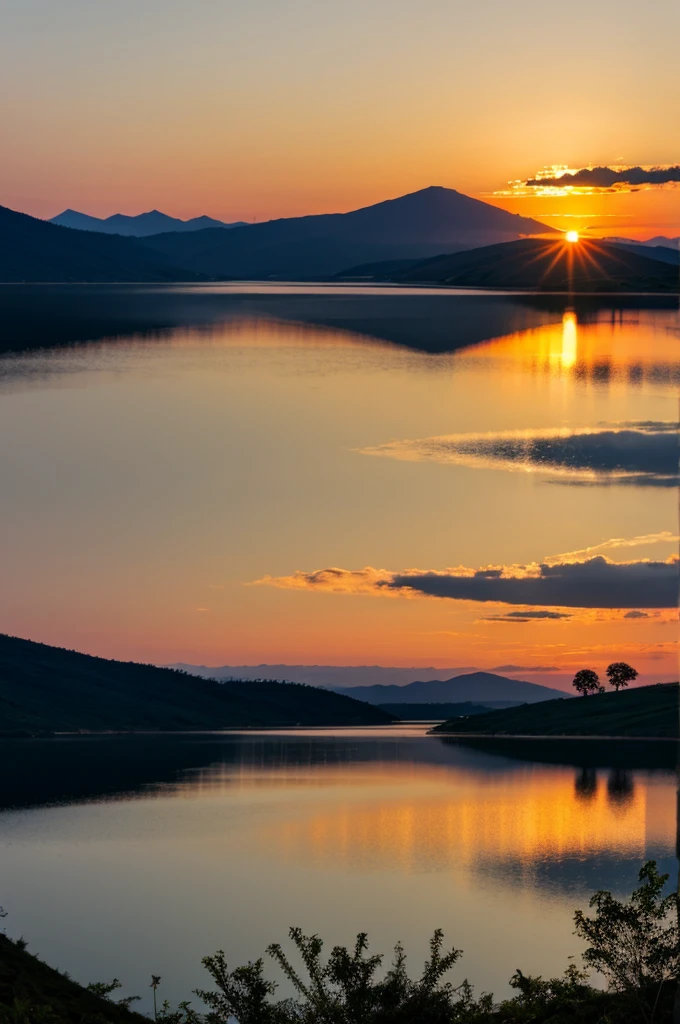 Sunset at Amani Reservoir, norcasia caldas