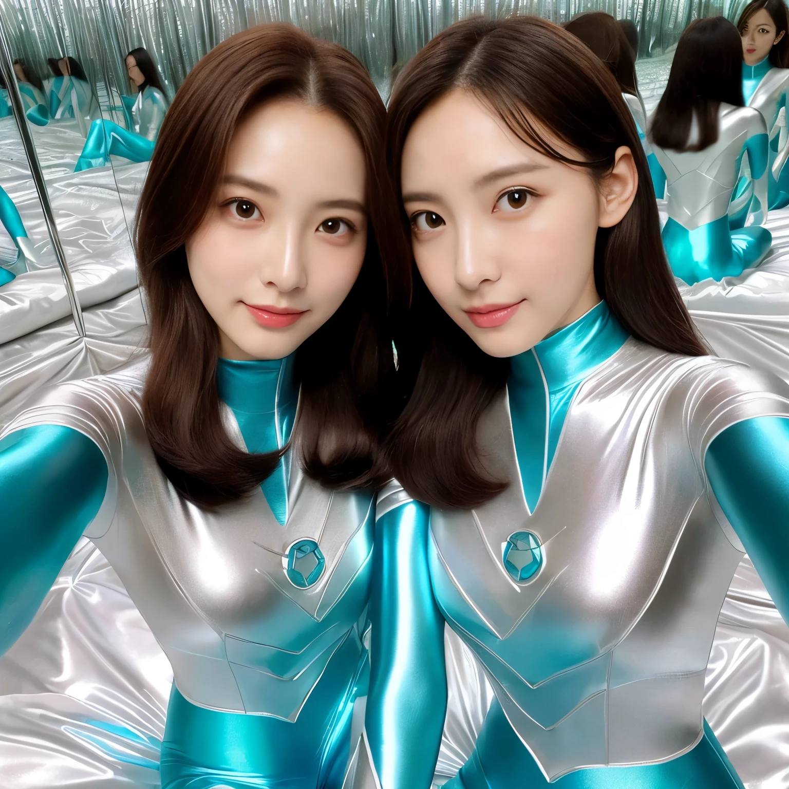 best image quality、Super high resolution、(realism:1.4)、Korean beauty star、The most beautiful KPOP star、horny face、Horny Korean makeup、erotic expression、A body that makes you want to touch it、erotic photos、((Realistic shiny satin fabric texture、High-gloss stretch satin fabric that is smooth and smooth to the touch.、The drape of the curved part of the shiny satin fabric、strong shiny costume、The smooth and beautiful quality and luster of the costumes、A shiny costume made of high-quality satin fabric with high density.、Smooth to the touch oil light liang ultra-class battleship skin coat COS、Super SentaiWomen&HeroineSuit、Texture of costumes that satin fetishists respond to、Thin, glossy stretch satin fabric)),8K photo quality