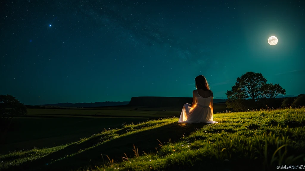 A very beautiful moonlit night