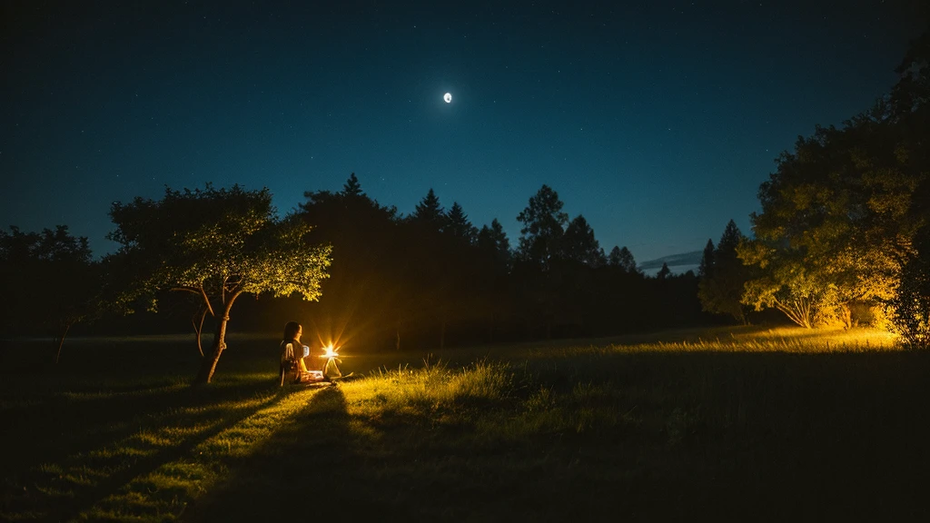 A very beautiful moonlit night