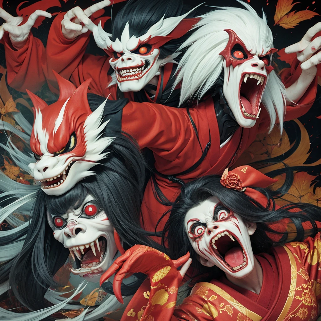 Highest quality　Japan Yokai　scared　Creepy　