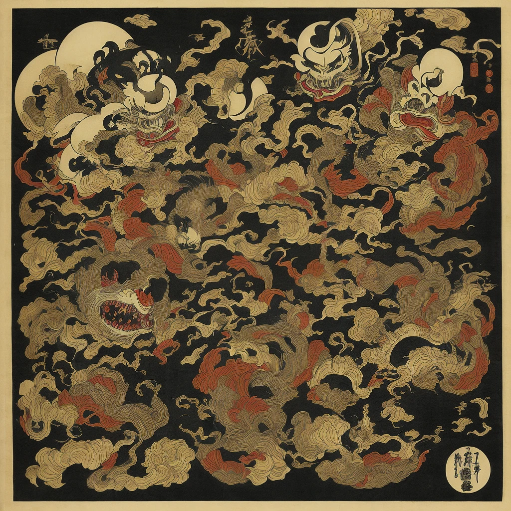 Highest quality　Japan Yokai　scared　Creepy　１people